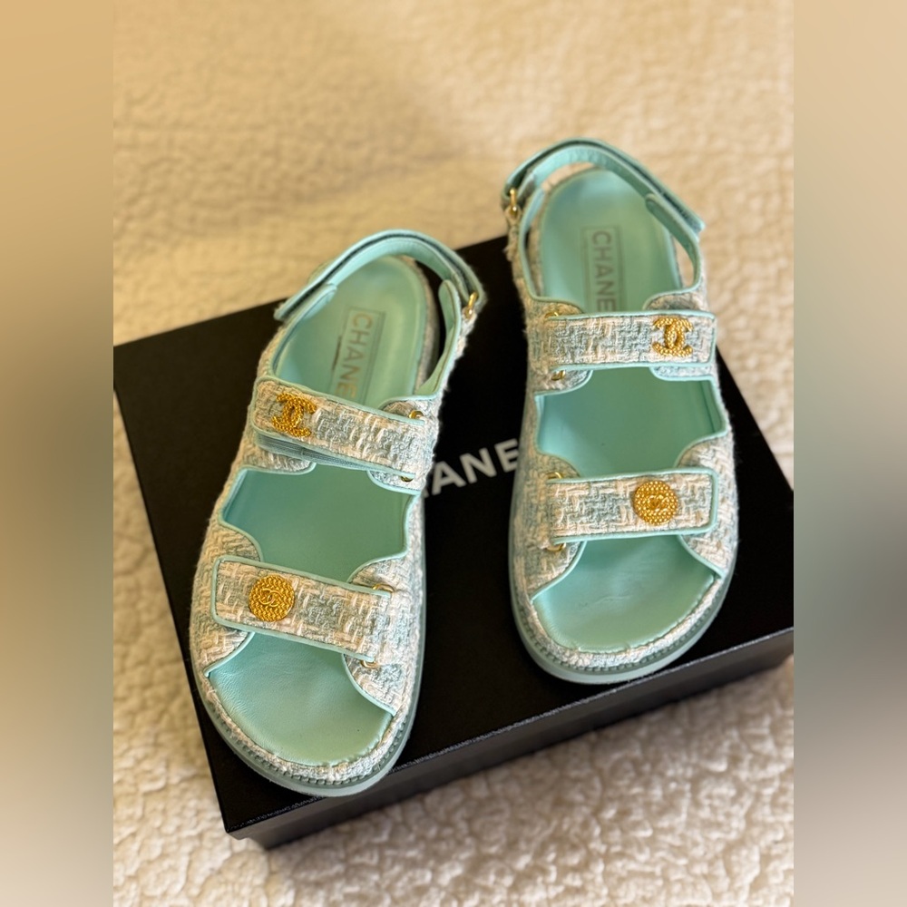 Authentic CHANEL Dad Sandals
